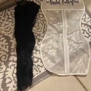 Bridal butterflies human clip in hair extensions